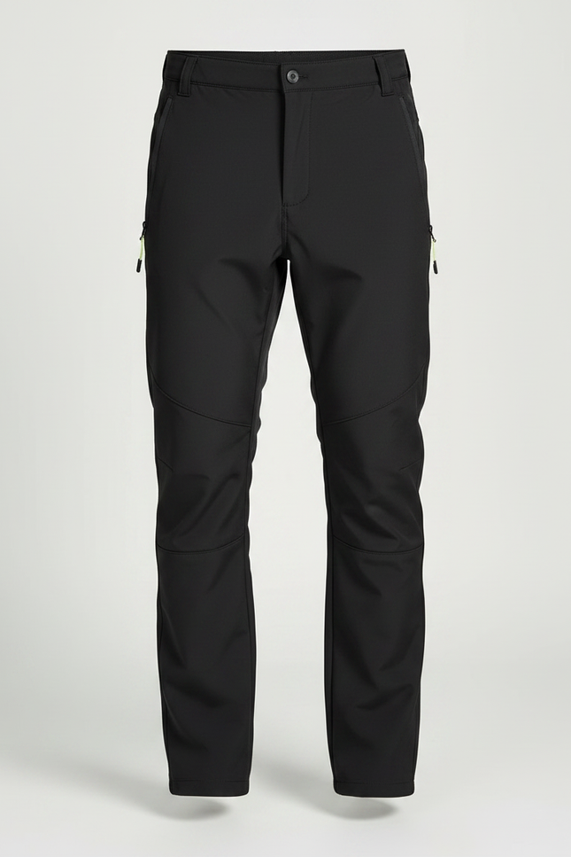 Pantalon Randonnée Noir Homme Softshell Élastique Chaud - Polyester - vue 3