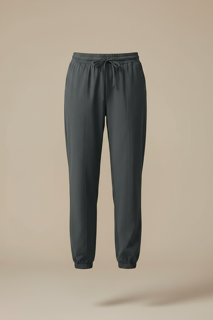 Pantalon Randonnée Gris Anthracite Fluide Cordon Jogger Femme - Polyester - vue 3