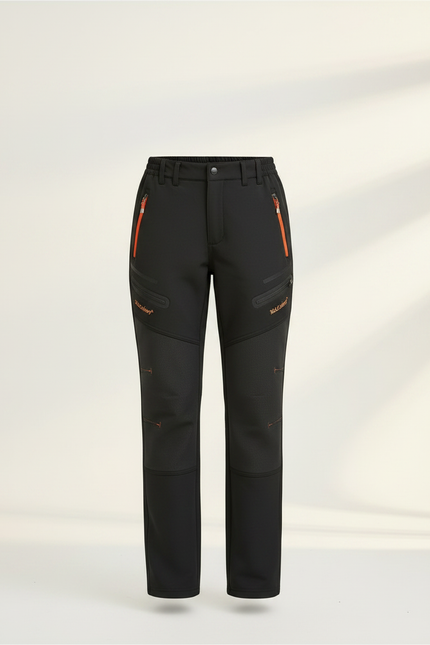 Pantalon Randonnée Noir Softshell Femme Chaud Zippé - Polyester - vue 3