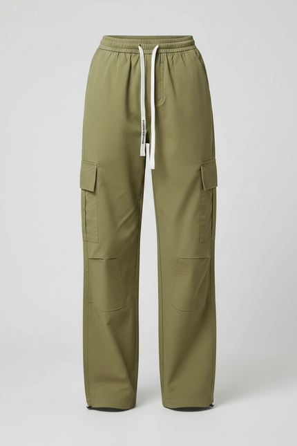 Pantalon Randonnée Kaki Cargo Ample Coton Femme - Polyester - vue 3