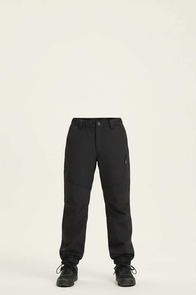 Pantalon Randonnée Noir Enfant Imperméable Fonctionnel Confortable - Polyester - vue 3