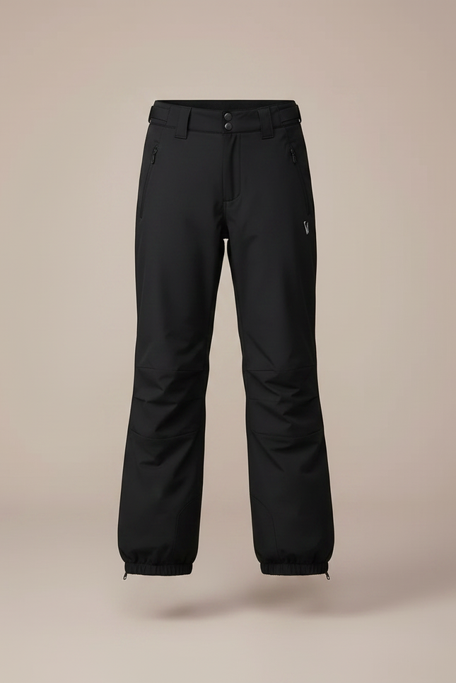 Pantalon Randonnée Noir Imperméable Enfant Hiver - Polyester - vue 3