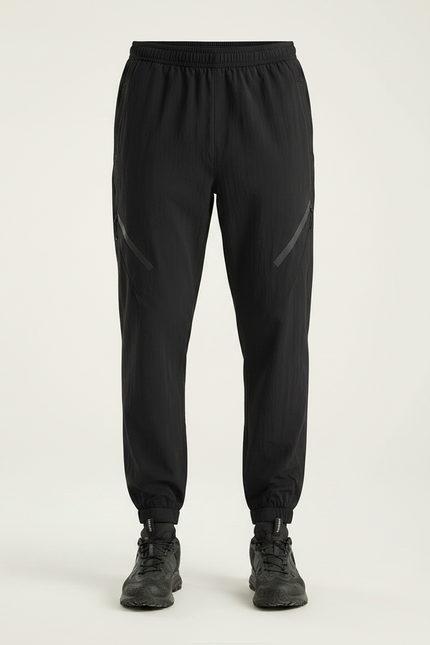 Pantalon Randonnée Noir Léger Jogger Sport Homme - Polyester - vue 3