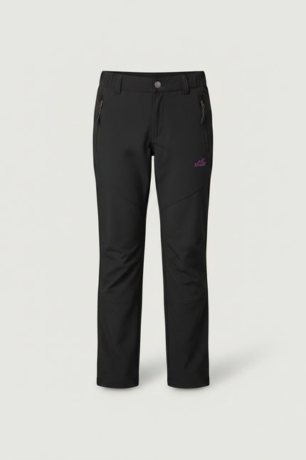Pantalon Randonnée Noir Enfant Coupe Droite Confortable - Polyester - vue 3
