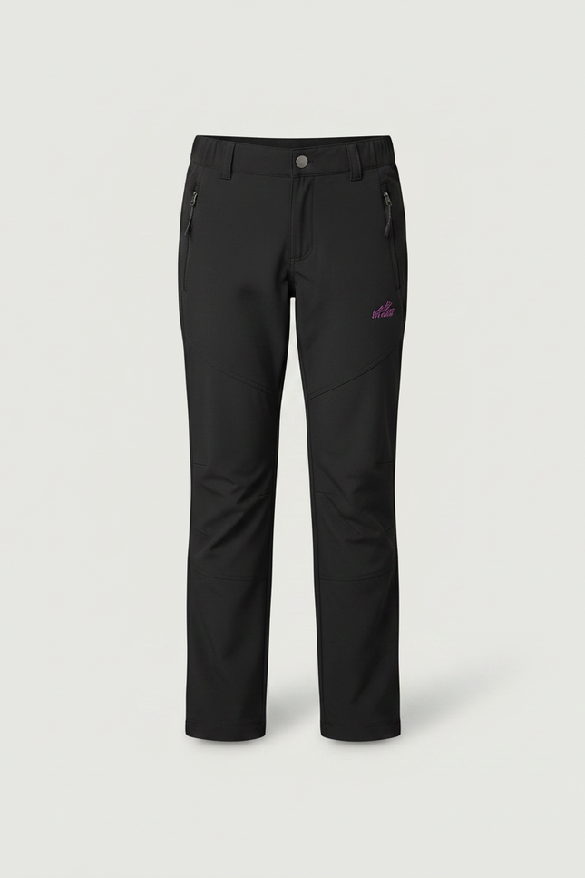 Pantalon Randonnée Noir Enfant Coupe Droite Confortable - Polyester - vue 3