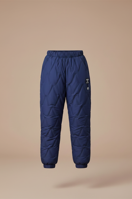 Pantalon Randonnée Enfant Matelassé Bleu Marine Hiver - Polyester - vue 3