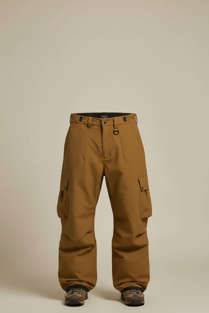 Pantalon Randonnée Marron Ample Cargo Imperméable Homme - Polyester - vue 3