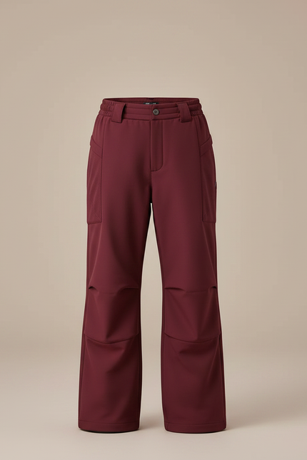 Pantalon Randonnée Bordeaux Ample Imperméable Enfant Hiver - Polyester - vue 3