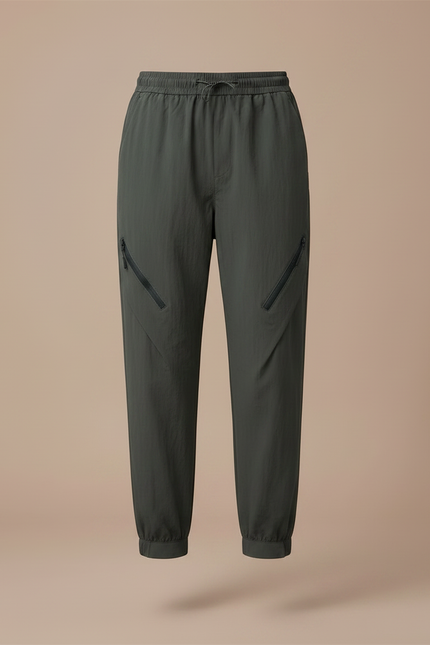 Pantalon Parachute Randonnée - Kaki Polyester - vue 3