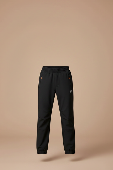 Pantalon Randonnée Noir Enfant Imperméable Élastique Doublé - Polyester - vue 3
