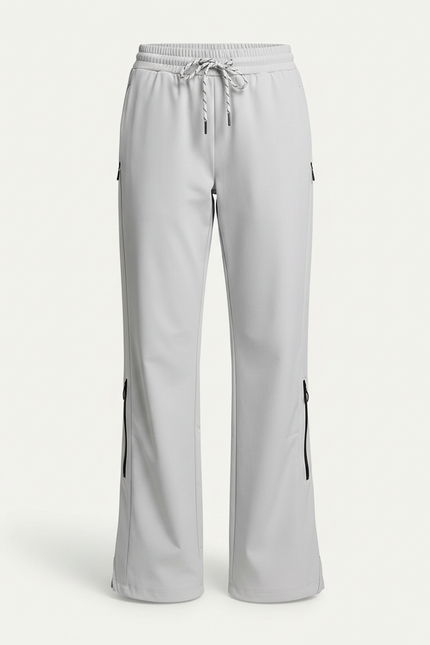 Pantalon Randonnée Gris Clair Droit Décontracté Zippé Femme - Polyester - vue 3