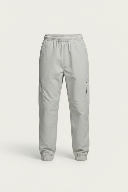 Pantalon Randonnée Gris Cargo Enfant Léger Élastiqué - Polyester - vue 3