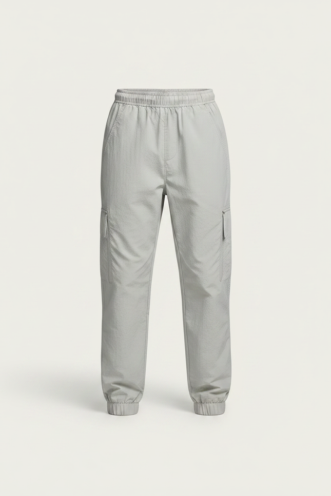 Pantalon Randonnée Gris Cargo Enfant Léger Élastiqué - Polyester - vue 3