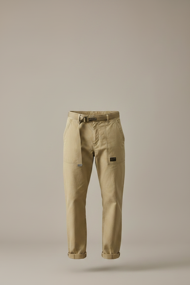 Pantalon Randonnée Kaki Coton Ample Décontracté Homme - vue 3