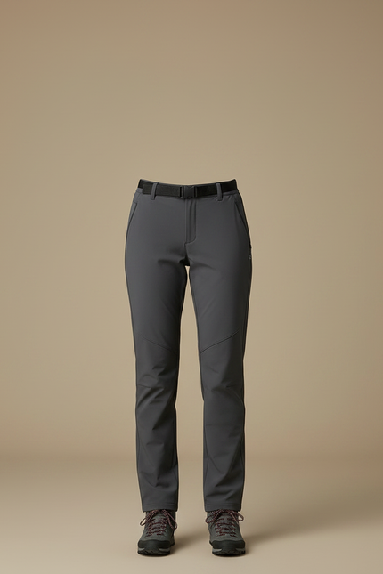 Pantalon Randonnée Gris Anthracite Femme Stretch Imperméable - Polyester - vue 3