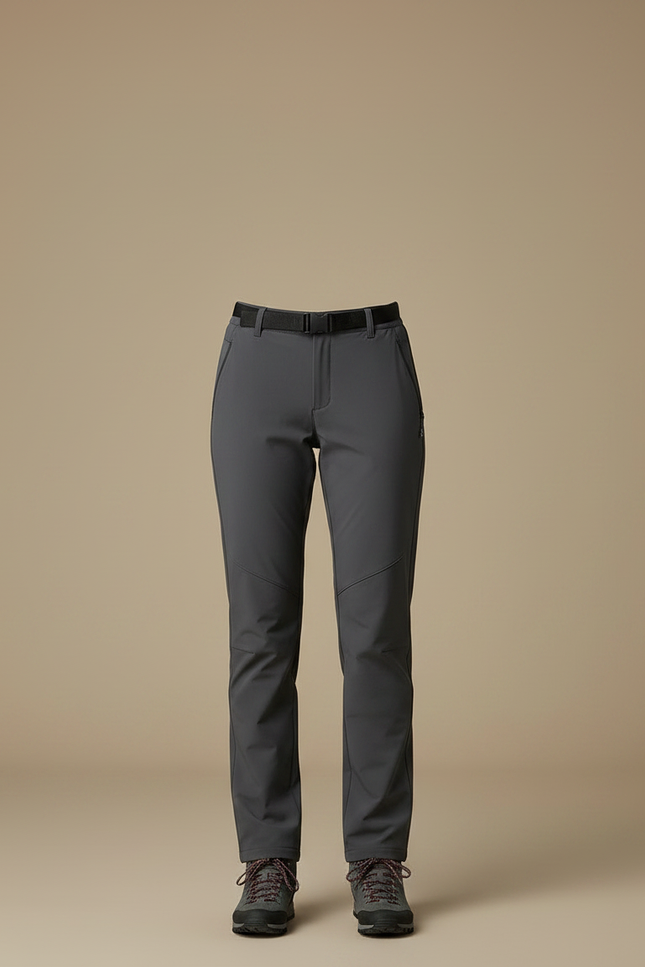 Pantalon Randonnée Gris Anthracite Femme Stretch Imperméable - Polyester - vue 3