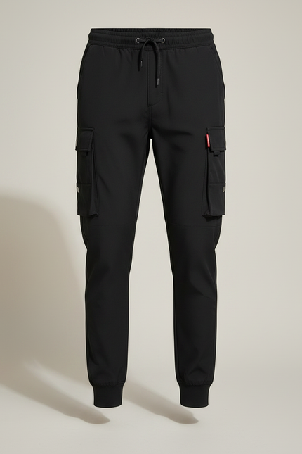 Pantalon Randonnée Noir Homme Cargo Jogger Multi-poches - Polyester - vue 3