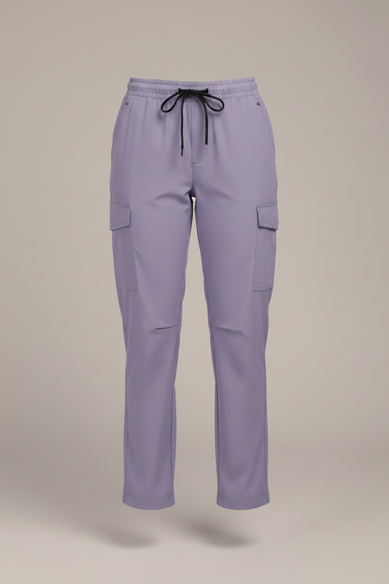 Pantalon Randonnée Violet Cargo Femme Léger - Polyester - vue 3