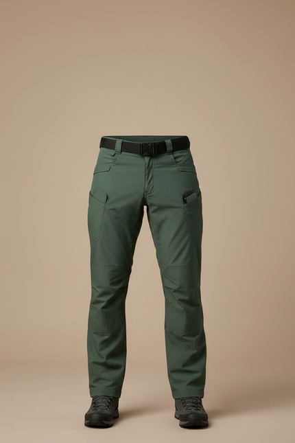 Pantalon Randonnée Vert Cargo Homme Tactique Multi-Poches - Polyester - vue 3