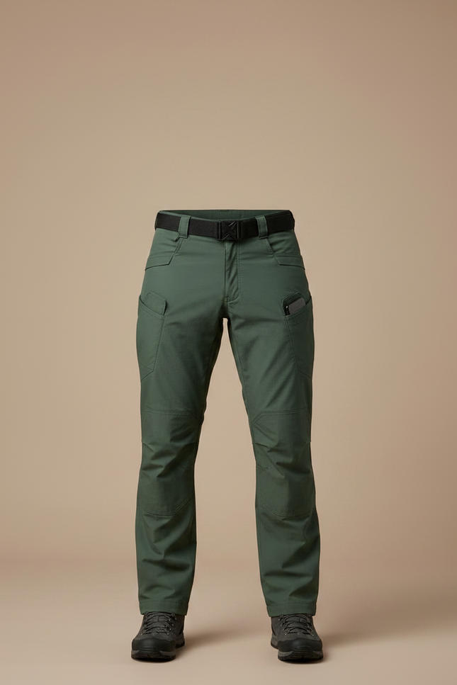 Pantalon Randonnée Vert Cargo Homme Tactique Multi-Poches - Polyester - vue 3