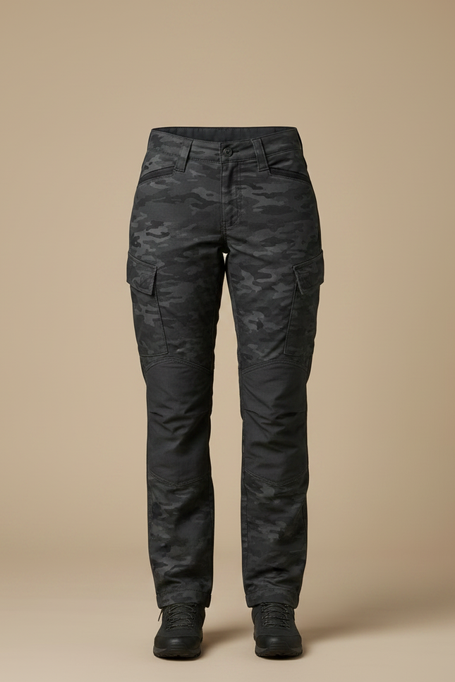 Pantalon Randonnée Camouflage Gris Femme Cargo Robuste - Toile - vue 3