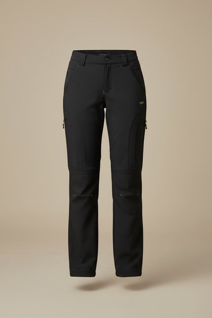 Pantalon Randonnée Noir Doublé Polaire Femme Élastique - Polyester - vue 3