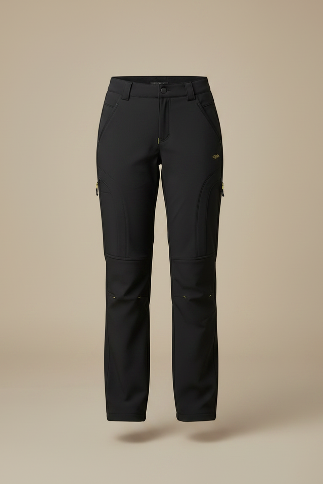 Pantalon Randonnée Noir Doublé Polaire Femme Élastique - Polyester - vue 3
