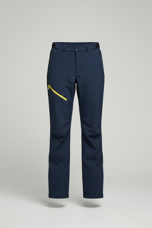 Pantalon Randonnée Enfant Marine Imperméable Stretch Hiver - Polyester - vue 3