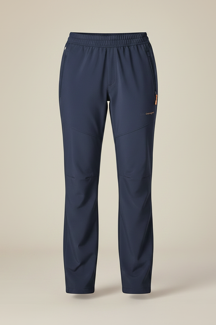 Pantalon Randonnée Femme Bleu Marine Élastique Chaud - Polyester - vue 3