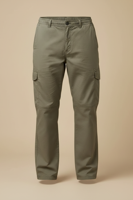 Pantalon Randonnée Kaki Droit Convertible Multi-Poches Homme - Toile - vue 3
