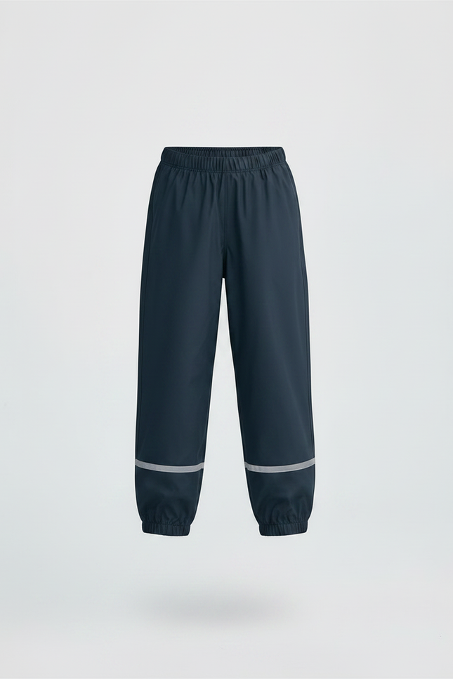 Pantalon Randonnée Imperméable Bleu Marine Réfléchissant Enfant - Polyester - vue 3