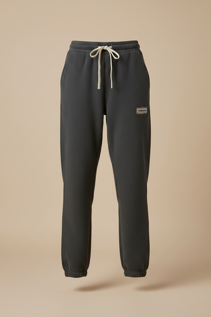 Pantalon Randonnée Gris Matelassé Molleton Doux Cordon Femme - vue 3