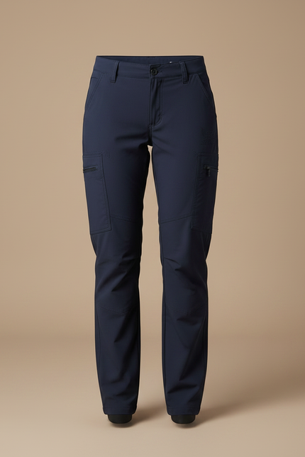 Pantalon Randonnée Femme Bleu Marine Cargo Léger - Polyester - vue 3