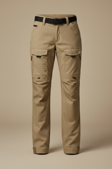 Pantalon Randonnée Beige Cargo Multi-poches Femme - Toile - vue 3