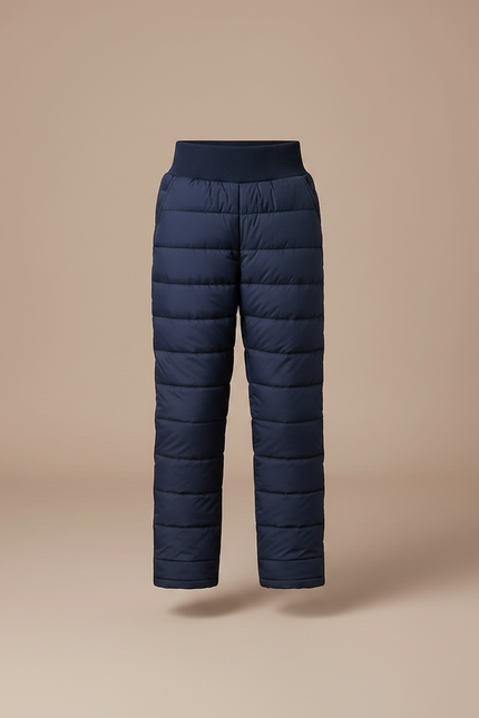 Pantalon Randonnée Enfant Bleu Marine Matelassé Hiver - Polyester - vue 3