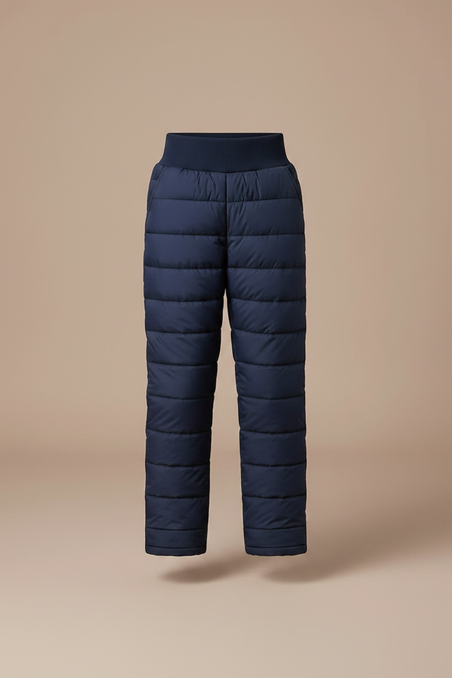 Pantalon Randonnée Enfant Bleu Marine Matelassé Hiver - Polyester - vue 3