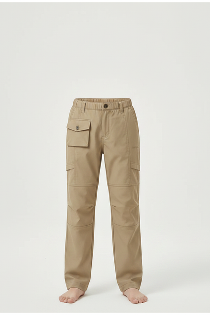 Pantalon Randonnée Kaki Cargo Enfant Léger - Polyester - vue 3