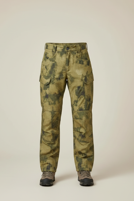 Pantalon Randonnée Camouflage Vert Cargo Femme Épais - Toile - vue 3
