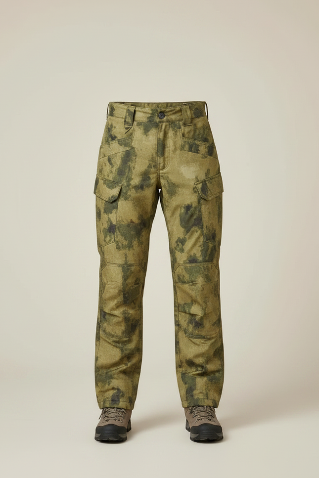 Pantalon Randonnée Camouflage Vert Cargo Femme Épais - Toile - vue 3