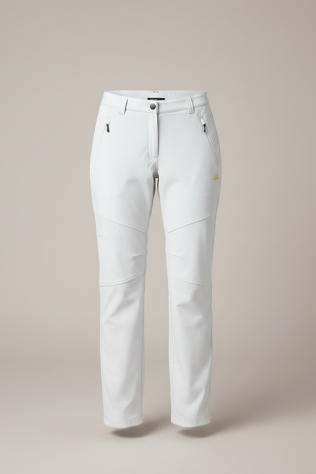 Pantalon Randonnée Femme Gris Clair Doublé Polaire - Polyester - vue 3