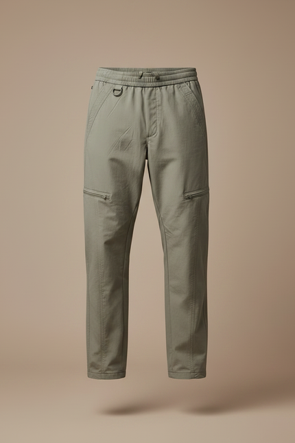 Pantalon Randonnée Kaki Cargo Ample Décontracté Homme - Polyester - vue 3