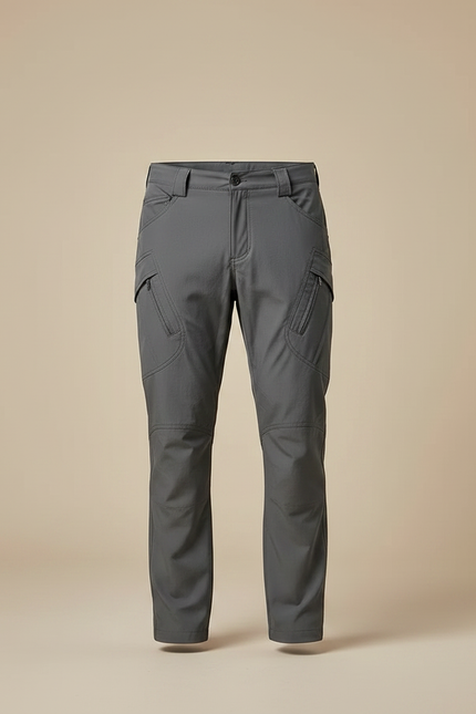 Pantalon Randonnée Gris Cargo Homme Élastique Imperméable Résistant - Polyester - vue 3
