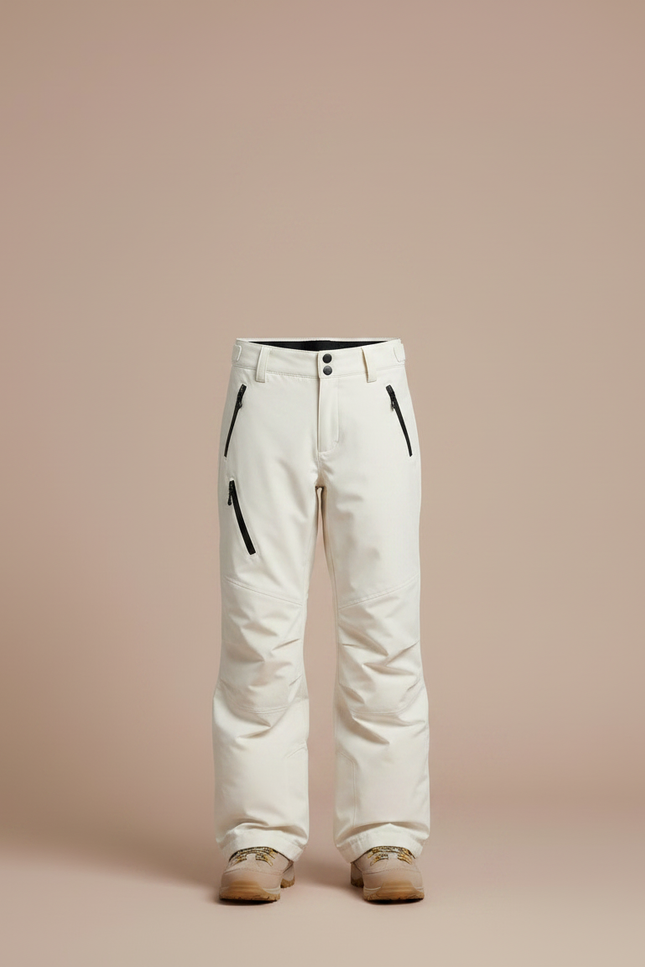 Pantalon Randonnée Crème Imperméable Ample Unisexe Hiver - Beige Polyester - vue 3