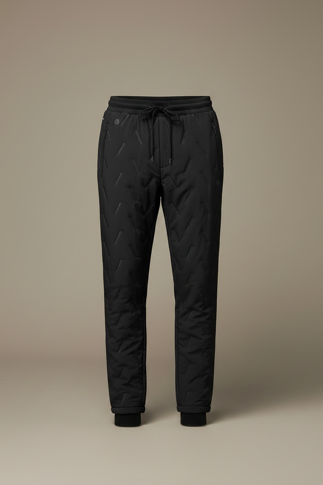Pantalon Randonnée Matelassé Noir Motif Géométrique Hiver - Polyester - vue 3