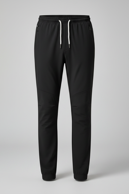 Pantalon Randonnée Noir Homme Softshell Coupe Droite - Polyester - vue 3