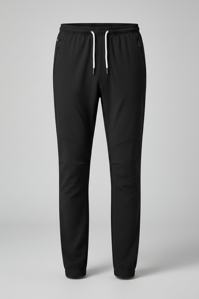 Pantalon Randonnée Noir Homme Softshell Coupe Droite - Polyester - vue 3