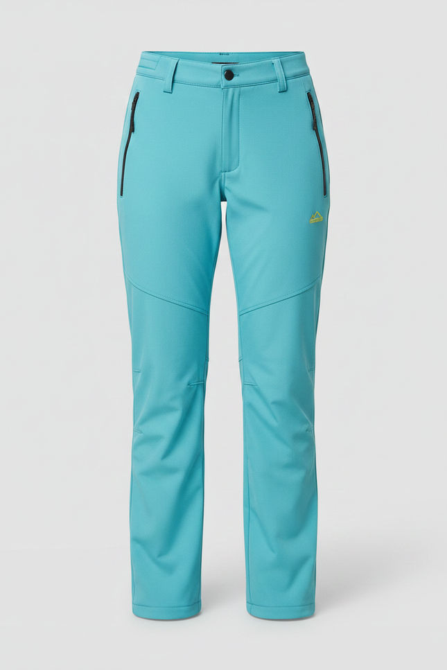 Pantalon Randonnée Femme Turquoise Doux Extensible Coupe-Vent - Bleu Polyester - vue 3