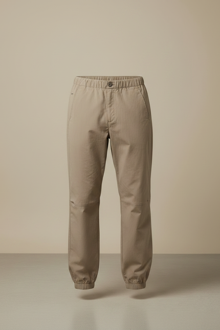 Pantalon Randonnée Beige Coton Ample Confortable Léger - vue 3