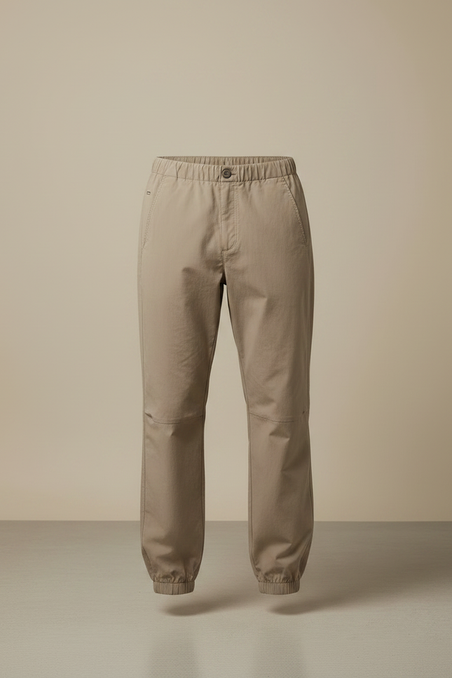 Pantalon Randonnée Beige Coton Ample Confortable Léger - vue 3