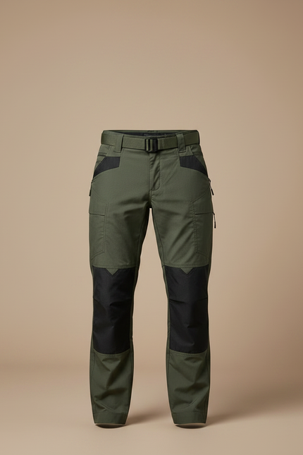 Pantalon Randonnée Vert Militaire Renforcé Tactique Homme - Kaki Polyester - vue 3